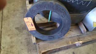 One forged GE metal ring, racine 41 alloy, 16.875"x 11" x 3.75 ", 142#, certs included.