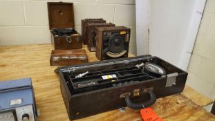 Lot of assorted antique testing equipment