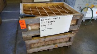 One set of 89 pieces of Siemens V84.2, row 1 blades, alloy 738, 2 crates, 4 lbs per piece