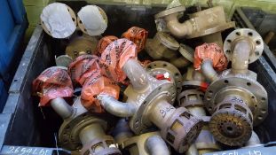 Lot of assorted Siemens 501B/D gas fuel nozzles, 1 crate, alloy 310 SS, 2654 lbs total,