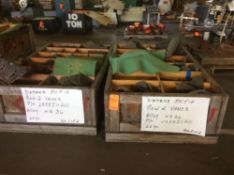 Lot of 22 pieces, Siemens 501F.G, row 2 vanes, PN2358J11G01, alloy HS 36, 2 boxes, 1050 lbs total.