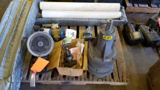 Lot includes one stencil machine, two Fisher back pressure relief valves (new), one Voot ball valve