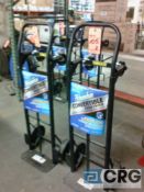 Lot of (2) Milwaukee convertible hand trucks, one with damaged tire (both new)