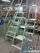 Lot of (5) asst rolling ladders, stepladders, etc