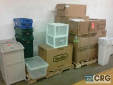 Lot of (90+/-) asst Sterilite and Rubbermaid receptacles