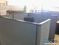 Lot of (10) electrified cubicle workstations