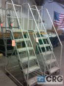 Lot of (2) Berg rolling stock ladders, with 57" standing height