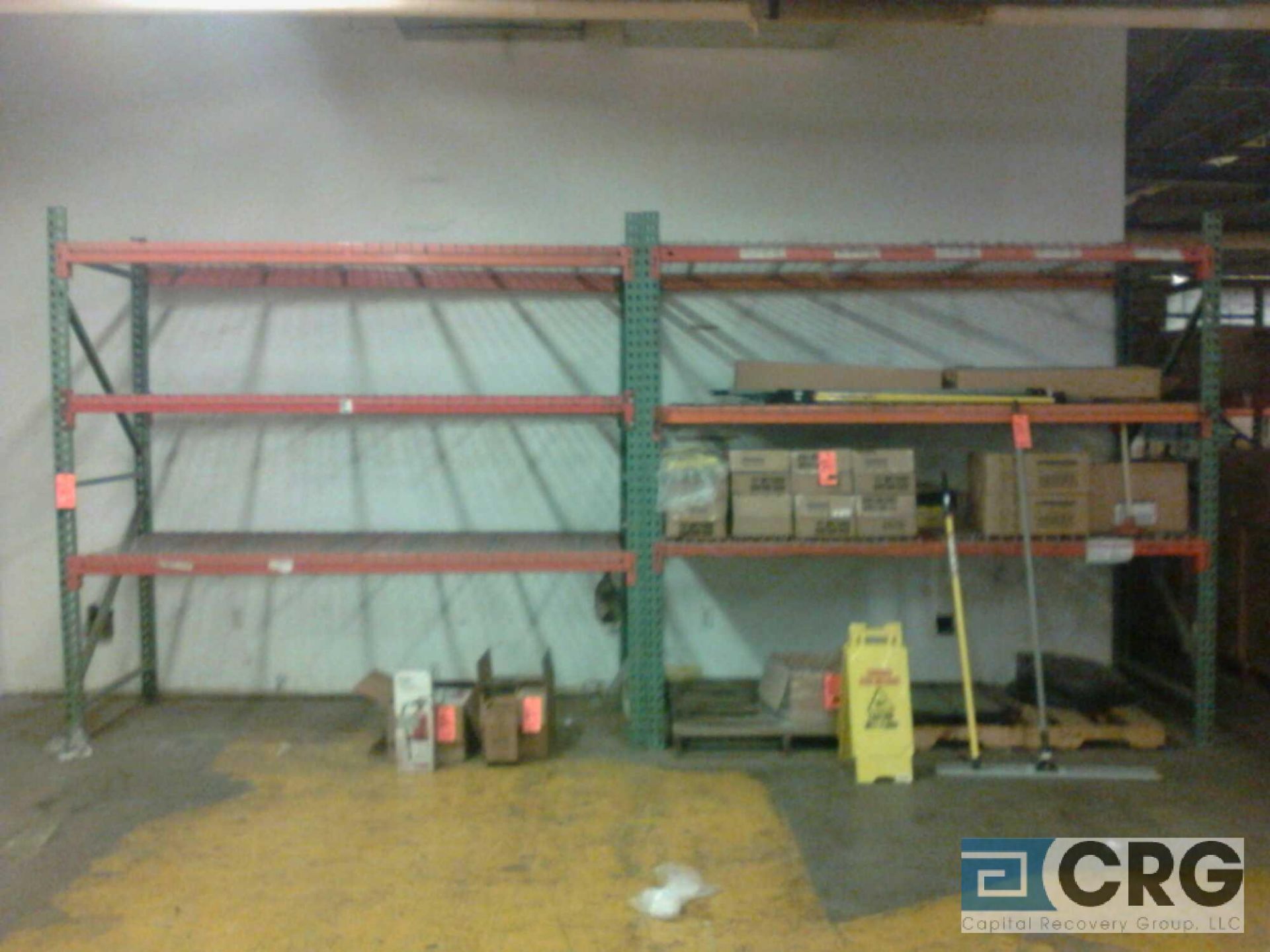 Lot of (71) sections Interlake teardrop pallet racking (rear half of warehouse), includes: (94) - Image 3 of 3