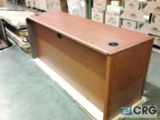 Lot of wooden desks, rolling drawers, etc - all unused/display models - most still in packaging
