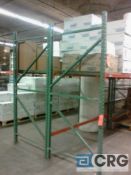 Lot of (71) sections Interlake teardrop pallet racking (rear half of warehouse), includes: (94)