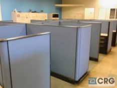 Lot of (8) electrified cubicle workstations