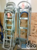 Lot of (3) aluminum convertible hand trucks, for parts or repair