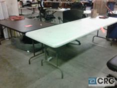 Lot of (9) asst 6' and 8' folding tables (late delivery 09/18)