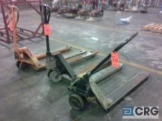 Lot of (3) hydraulic pallet jacks, (2) Crown, and (1) King, 5000-lb capacity each