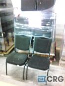 Lot of (40) black fabric stacking chairs