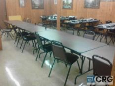 Lot of (15) folding leg tables and (56) stacking side chairs