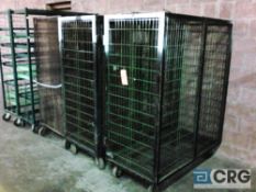 Lot of (5) asst merchandise shipping and security cages and racks