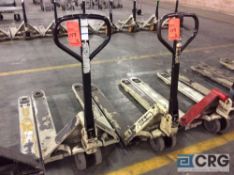 Lot of (2) Crown PTH-50 hydraulic pallet jack, 5000 lb capacity