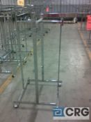 Lot of (10) chrome adjustable 4-way garment racks