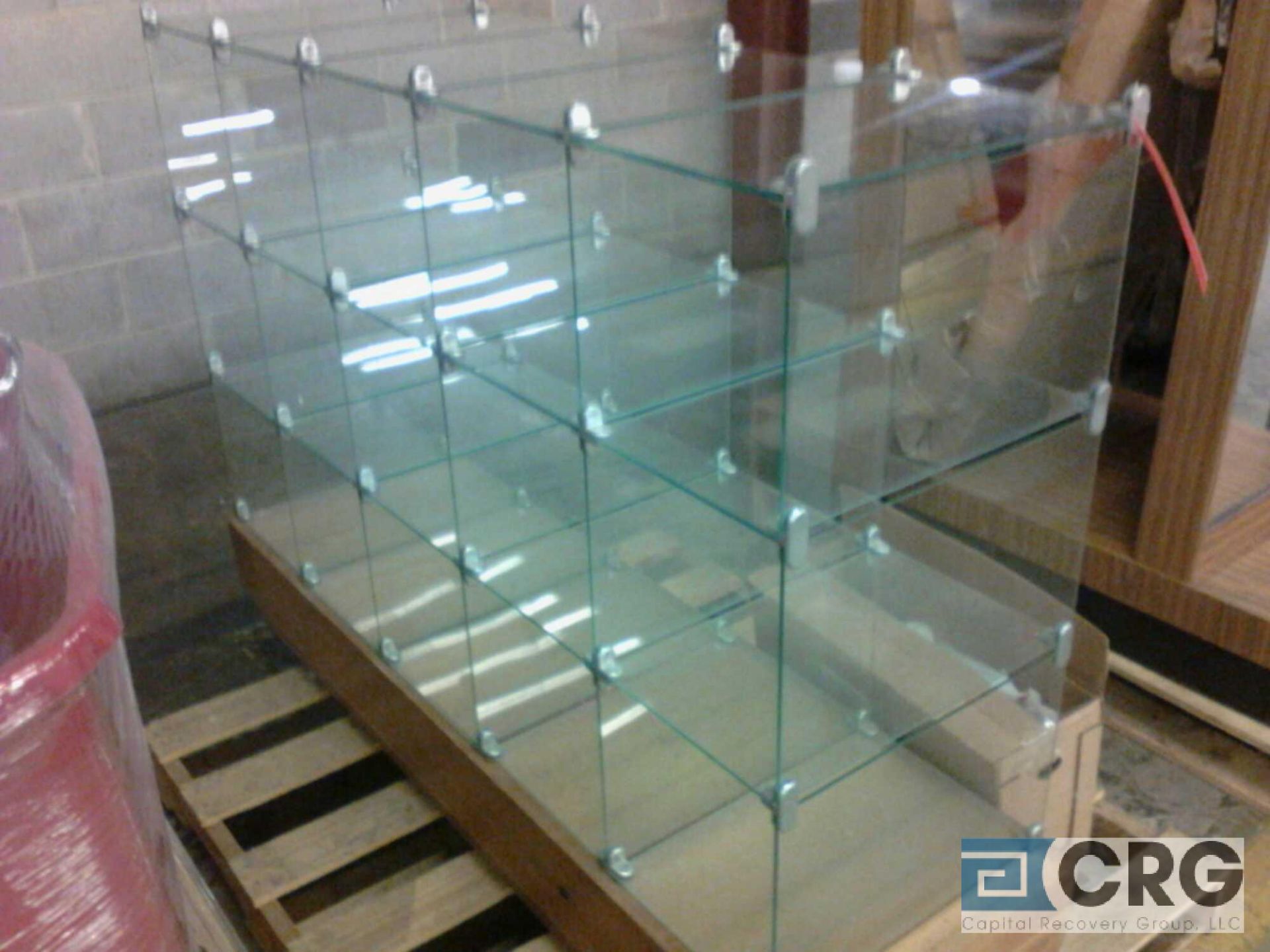 15-compartment glass display fixture, 52" x 16" x 40" tall - Image 2 of 2