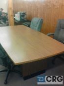 7' conference table and (4) matching chairs