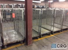 Lot of (4) portable steel merchandise shipping cages, approx 54" x 30" 59" tall.