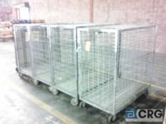 Lot of (5) merchandise shipping/security cages, (4) 54" x 30" x 59" tall, (1) 53" x 24" x 53" tall