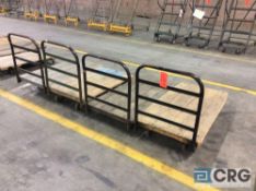 Lot of (4) asst wood deck platform trucks