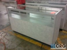 Lot of (3) 60" glass display/jewelry cases with electric/lighting