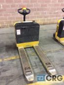 Yale electric walk behind pallet jack with built in charger m/n MPB040-EN24T2748, s/n B827N35430G,