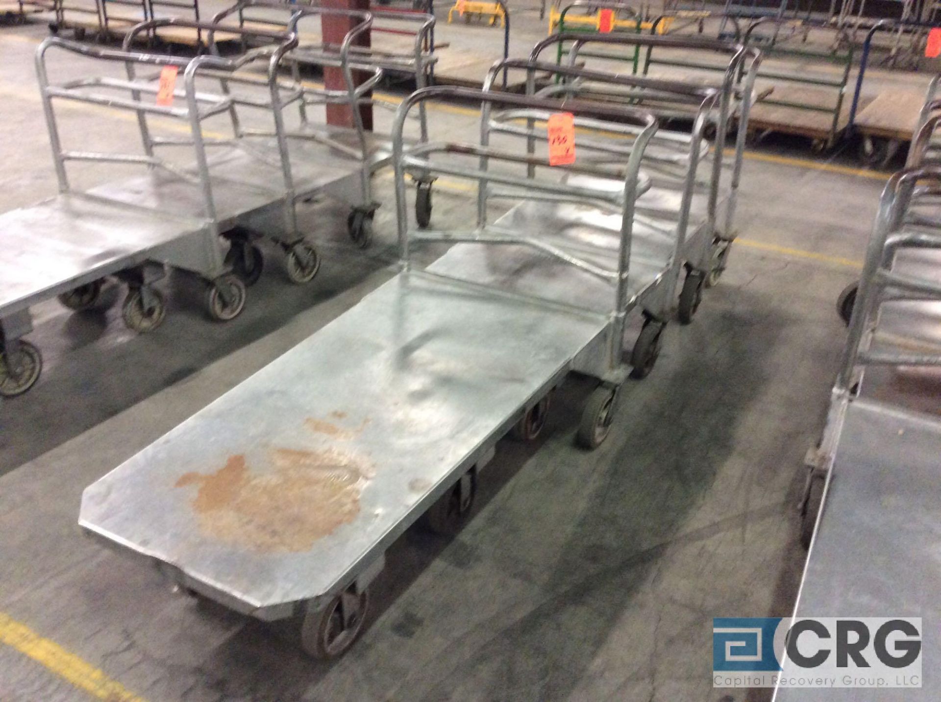 Lot of (4) 5' steel platform trucks