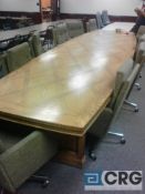 13' conference table and (10) matching chairs