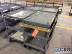 Lot of (4) steel shop carts