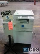 Lot - Savin 8016 and 9016 copier-fax-printer, with coin-op attachments, extra coin mechs, and