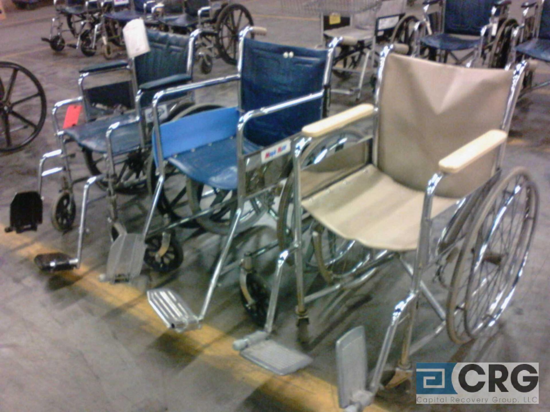 Lot of (7) asst wheelchairs, 3 are incomplete (missing front wheel, no foot supports, etc) - Image 4 of 4