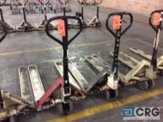 Lot of (2) Crown PTH-50 hydraulic pallet jack, 5000 lb capacity