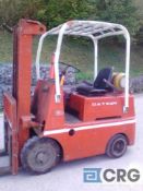 Datsun CFG005 forklift, propane, 5000-lb capacity, 130" height, s/n 5667, meter reads 1709 hours