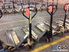 Lot of (2) Crown PTH-50 hydraulic pallet jack, 5000 lb capacity