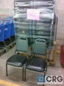 Lot of (50) black stacking chairs