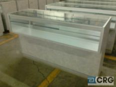 60" wide glass jewelry/display case with electric/lighting