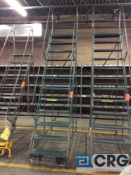 Gillis 12-step steel warehouse rolling stock ladder, approx 10' standing height