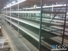 Lot of (15) sections of 48" x 8' x 8' tall bulk storage racking, 5 levels per section