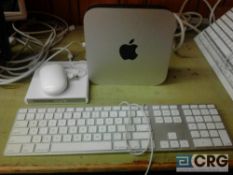 Apple Mac Mini, with Memorex external drive, and flat panel monitor, keyboard and mouse