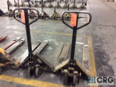 Lot of (2) Crown PTH-50 hydraulic pallet jack, 5000 lb capacity