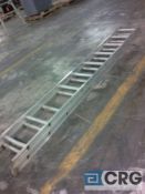 Lot of (2) 16' aluminum extension ladders
