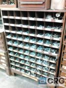 Lot of (5) Lawson pigeon hole parts bins, (4) 40-compartment, stackable, (1) 18-compartment -