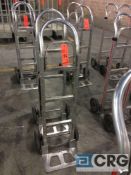 Lot of (2) Magliner 500 lb cap 2- wheel solid tire hand trucks