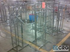 Lot of (50) chrome adjustable 4-way garment racks