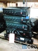 Lot of (5) Bogen amplifiers, includes (3) model C-100, (1) model C60B, and (1) Radio Shack model