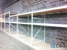 Lot of (11) sections of adjustable bulk storage racking, 3 levels per section - (3) sections 48" x